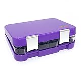 Bento Box 4 Section Tray with Removable, Lunch Box For Kids &Adults, Tritan Safe Food Materials , Easy To Clean, Lunch Storage Container 2 Buckles, Salad Box Of Purple