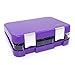 Bento Box 4 Section Tray with Removable, Lunch Box For Kids &Adults, Tritan Safe Food Materials , Easy To Clean, Lunch Storage Container 2 Buckles, Salad Box Of Purple
