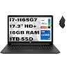 2021 Newest HP Flagship Business Laptop, 17.3″ HD+ Display, Intel Core i7-1165G7 Processor Up to 4.7 GHz, Intel Iris Xe Graphics, Webcam, HDMI, Jet Black, Win 10 + Oydisen Cloth (16GB RAM | 1TB SSD)