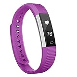 moreFit Fitness Tracker, Slim HR Heart Rate Touch Screen Activity Tracker Wireless Smart Bracelet Pedometer (Plum-Silver)