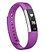 moreFit Fitness Tracker, Slim HR Heart Rate Touch Screen Activity Tracker Wireless Smart Bracelet Pedometer (Plum-Silver)