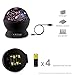 Night Light Kids Lamp, Romantic Rotating Sky Moon & Cosmos Cover Projector Night Lighting for Children Adults Bedroom, Mood/Decorative Light, Baby Nursery Light, Living Room Gift (Black)
