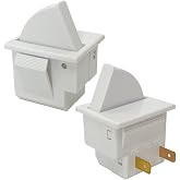 2Pcs Refrigerator Door Light Switch 2 Feet NC | Compatible for GE, Whirlpool, Maytag, Admiral, Amana, Kenmore, KitchenAid, Magic Chef, Freezer Momentary Fridge Switch, 2Pin