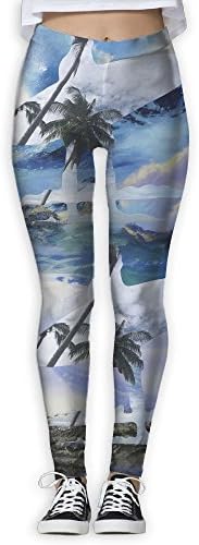 Sunshine Palm Tree Surffing Women Full-Length Yoga Pants Fitness Workout Leggings Sizeykey