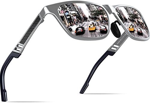 KITHDIA Men's Retro Metal Frame Driving Polarized Wayfarer Sunglasses Al-Mg Metal Frame Ultra Light #6560