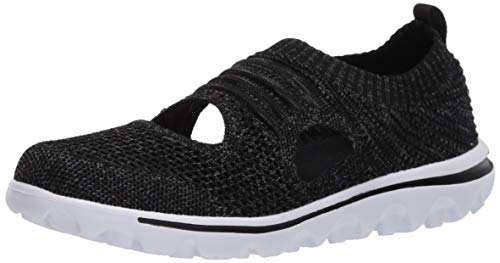 Propét Women’s TravelActiv AVID Slip-On, Black, 8.5 X-Wide US