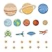 decalmile Wall Stickers Planets in Space Children Solar System Wall Decoration Bedroom Children Baby Living Room