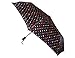 Totes TITAN Super Strong Folding Umbrella with 38-inch Canopy Coverage and Ergonomic Handle, Black with Multicolor Dots, 1-pack