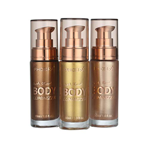shamrock58 for PHOERA Body Luminizer Makeup Cream Face Body Shimmer Make Up Liquid Brighten (A)