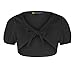 LOTMART Girls Cropped Shrug Kids Tie Up Front Bolero Short Cap Sleeve Top