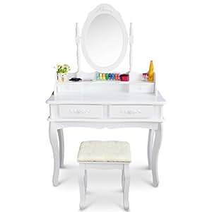 Amazon.com: Tribesigns Makeup Vanity Table Set Bedroom ...