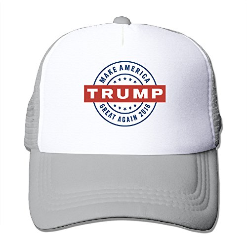 Unisex Donald Make America Great Again Adjustable Trucker Cap Ash