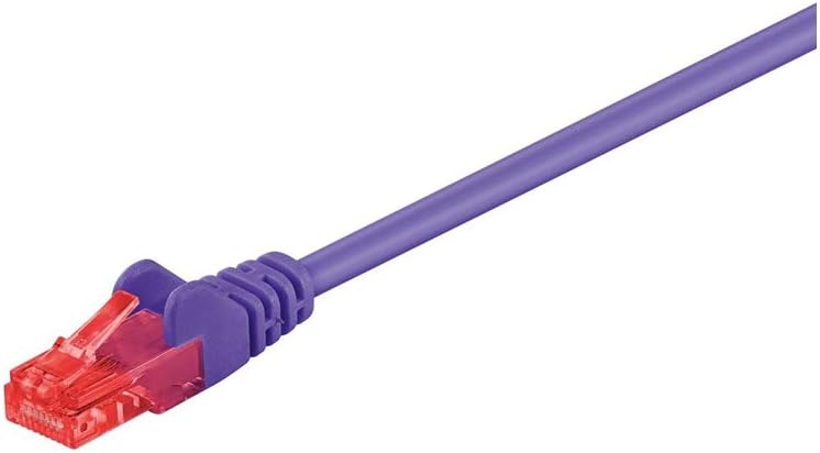 Goobay 95260 CAT 6 Patch Cable, U/UTP, Violet, 0.5 m Length