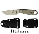 ESEE Knives Izula II Knife with Molded Sheath and Belt Clip Plate (Desert Tan)