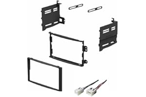 ASC Car Stereo Dash Install Kit and Wire Harness for Installing a Double Din Aftermarket Radio for 2003 2004 2005 Nissan 350z