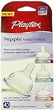 Playtex Nipple Variety Kit, Medium Flow, 4-Count - 2 Packs total = 8 Count Style: Medium Flow - 2 Sets, Model: , Baby & Child Shop
