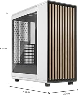 Fractal Design North Chalk White Tempered Glass Case with Front Wood Oak view 8