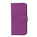 Abacus24-7 iPhone 7 Case, Wallet with RFID Blocking Flip Cover, Purple