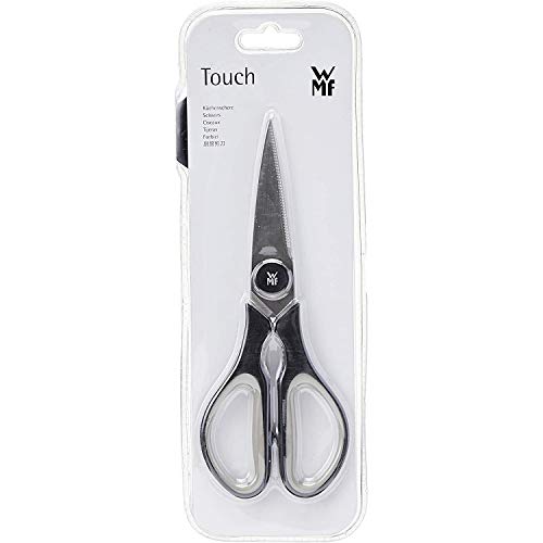 WMF Touch Küchenschere 21 cm, Haushaltsschere mit Sägeschliff, Schere Küche, Cromargan Edelstahl, Softgriff, schwarz 10