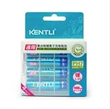 Kentli Constant 1.5V AAA 1180mWh Lithium-ion Polymer Battery Rechargeable LiPo Batteries (4 Pack AAA)