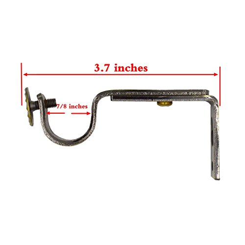 image for Anndason Heavy Duty Curtain Rod Brackets for 3/4 or 5/8 Inch Rod, Bron