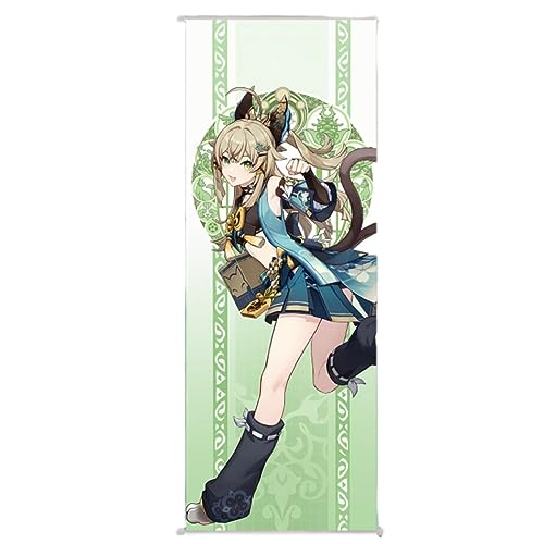 Flyshun Furina Wall Scroll Poster,Hanging Wall Art