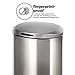 Home Zone Living 3 Gallon Kitchen Trash Can, Small Semi Round Stainless Steel, Step Pedal, 12 Liter