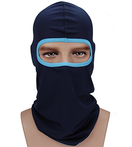 GANWAY Outdoor Sunscreen Cap Protective Head Tactics CS Hat Balaclava Ski Motorcycle Face Mask (blue)