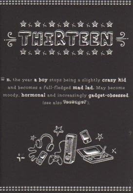 13th Birthday Boy, Birthday Greetings Card