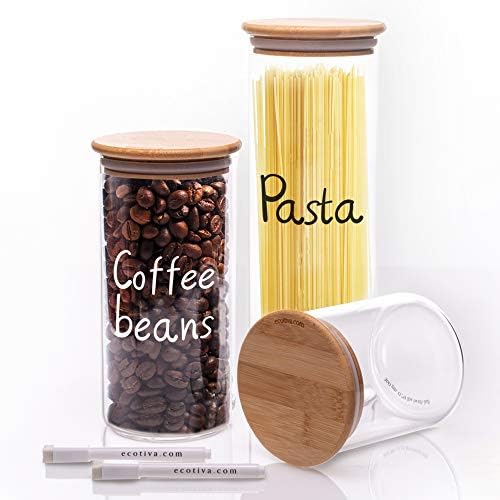 Protein Powder Container Food Containers with Lids Airtight Glass