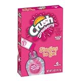Crush Strawberry Singles to Go! Drink Mix, 0.5 oz, 6 count