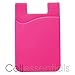 Cellessentials USA Merchant Card Holder for Back of Phone - Silicone Stick on Cell Phone Wallet for Credit Card, ID, Business Card - iPhone, Android and Most Smartphones - 3 Pack (Black,Pink,Grey)