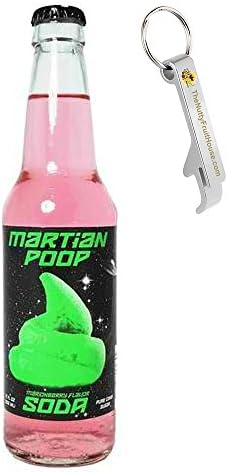 Martian Poop Marionberry Soda Pop 12-Ounce Bottle 6 Count (With Exclusive Stainless Steel Bottle Opener)