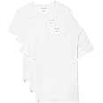 Lacoste Men's 100% Cotton Slim Fit Crew Neck Undershirt, 3-Pack
