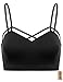 Womens Stretchy Seamless Geometric Bralette Peek-a-Boo Sports Bra