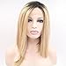 Fennell Natural Looking Short Bob/Long Body Wave Lace Front Wig Synthetic Blonde Ombre Wigs For Women Heat Resistant Fiber Hair