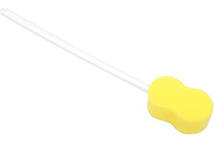 Ciieeo Long Handle Back Scrubber for Shower, 22-Inch 8-Shape Bath Sponge with Curved Grip, Reach Extension Body Brush for Exf