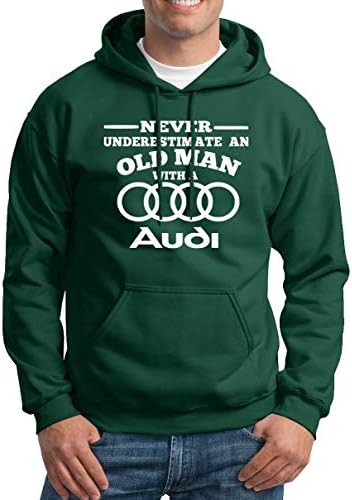 Audi 1 Never Underestimate an Old Man with an Audi Mens Hoodies