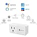 iClever [15A Smart Plug] 2 Pack IC-BS08 Wi-Fi Mini Smart Switch, Wifi Timer Outlet, Remote Control Outlet for Smart Home Life, Compatible with Alexa, Google Assistant, IFTTT, Only Support 2.4GHz Wi-Fi
