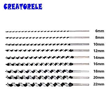 Generic 22mm : 1pcs 230mm Twist wood Drill Bit 8/10/12/14/16/18/20/22/25 For Metal Quty Sarbon Steel Drilling bits Woodworking Tools