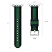 MoKo Band for Apple Watch Series 3 Bands, Fine Woven Nylon Adjustable Replacement Band Sport Strap for iWatch 38mm 2017 series 3 / 2 / 1, Blue & Green (Not fit 42mm Versions)