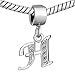 Third Time Charm Dangle H Letter Initial Charm Clear Alphabet Beads For Charm Bracelets