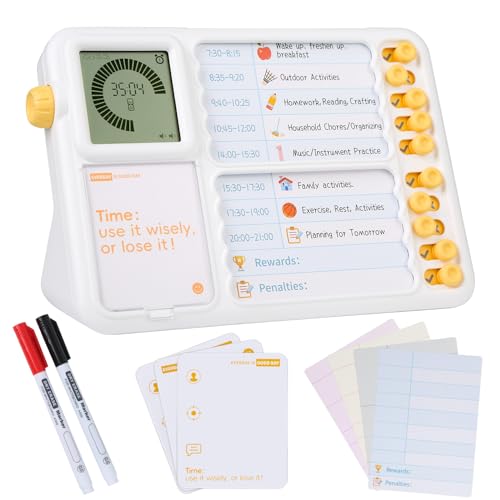 Photo 1 of Task Timer, Planning Board with Visual Timer for Kids, Daily Chore Board-Checklist [Intuitive Assistive Tech] for ADHD, Autism Increase Self-Regulation, Silence Timer for Classroom Home