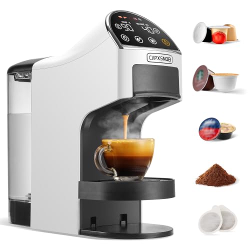 Magician2 Macchina da Caffè a Cialde e Capsule 5 in 1 per Casa e Ufficio | Adatto per ESE 44mm, Nespresso, Dolce Gusto, A Modo Mio, Macinato - Auto-Lock, TouchLED, Volume/Temp Regolabili, Preinfusione