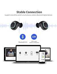 Wireless Earbuds, Bluetooth 5.0 Wireless Headphones with 3500mAh Charging Case LED Battery Display 60H Playtime, Smart Touch, IPX7 Waterproof Wireless Earphones in-Ear Built-in Mic Headsets for Sport