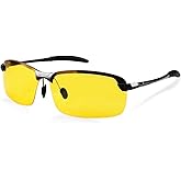 FIMOSON Night Driving Glasses for Men Women Anti Glare Polarized HD Night Vision Glasses for Driving