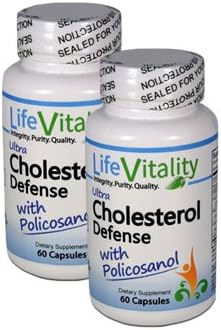 Ultra Cholesterol Defense by Life Vitality, 60 Capsules. Supports Balanced Bad Cholesterol (LDL) and Good Cholesterol (HDL) Already within a Natural Range. (2)