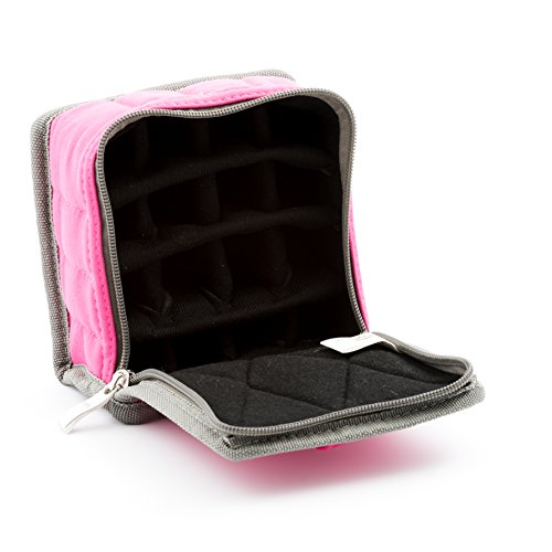 Essential Oil Carrying Case - Travel Organizer with Handle. Holds 16 Bottles. Small Storage Holder Bag is Best For Keeping Your Oils Safe. Adjustable Dividers Provide Versatility for 5ml - 15ml Vials.
