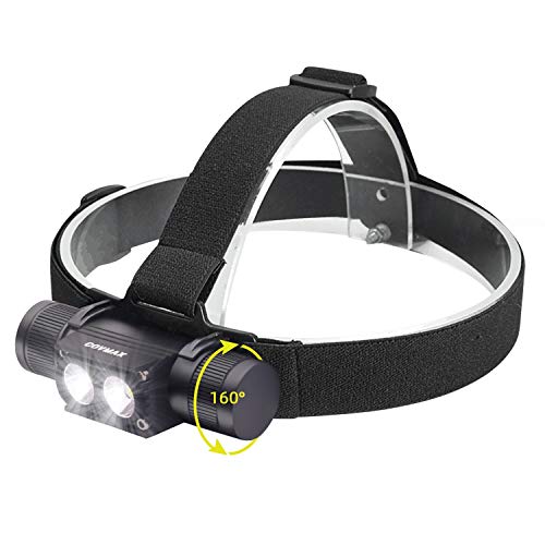 Rechargeable LED Headlamp, Super Bright 1200 Lumen, 2000mAh Battery