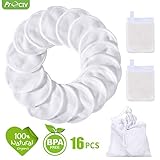 Reusable Makeup Remover Pads+Silk Facial Cleansing Mitten with Laundry Bag, Washable Organic Cotton Rounds Exfoliating Face Eye Halo Makeup Wipes